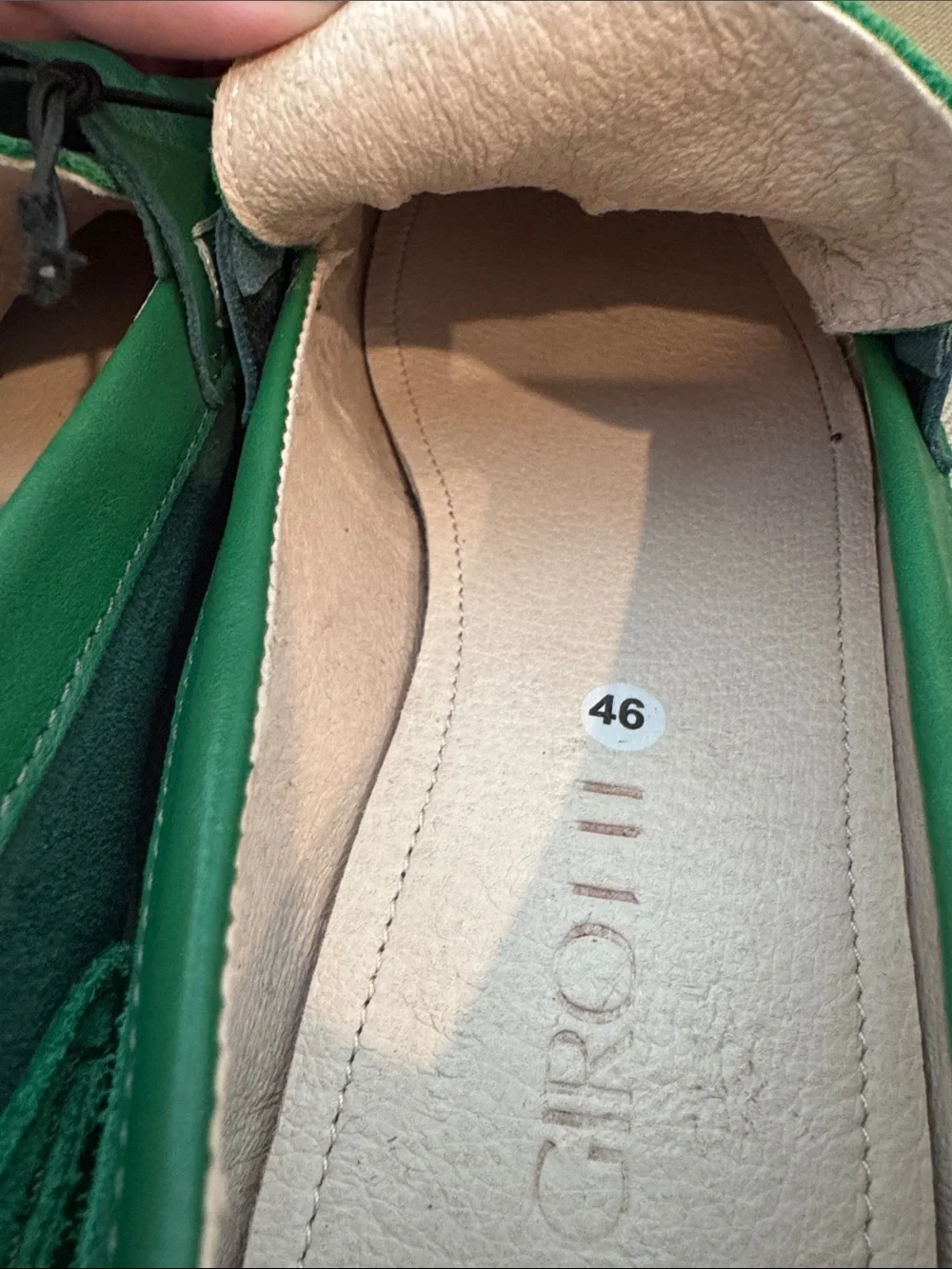 Girotti  Green Suede Penny Loafers for Men